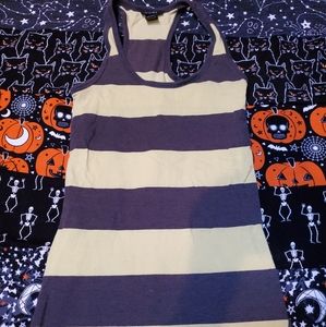 5/$13 Rue21 Gray and Yellow Striped Tank